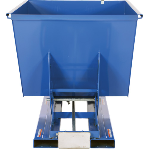 Self-Dumping Hopper, Steel, 1-1/2 cu.yd., Blue Action Paper