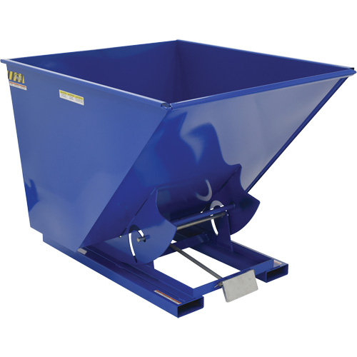 Self-Dumping Hopper, Steel, 2 cu.yd., Blue Action Paper