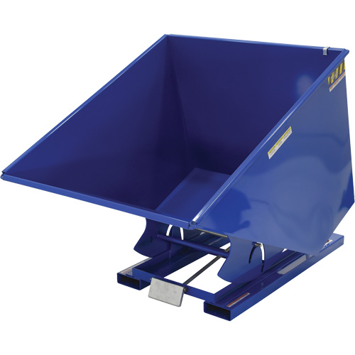 Self-Dumping Hopper, Steel, 2 cu.yd., Blue Action Paper