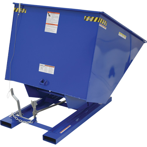 Self-Dumping Hopper, Steel, 2 cu.yd., Blue Action Paper