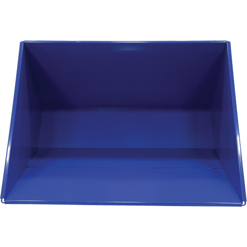 Self-Dumping Hopper, Steel, 3 cu.yd., Blue Action Paper