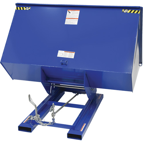 Self-Dumping Hopper, Steel, 3 cu.yd., Blue Action Paper