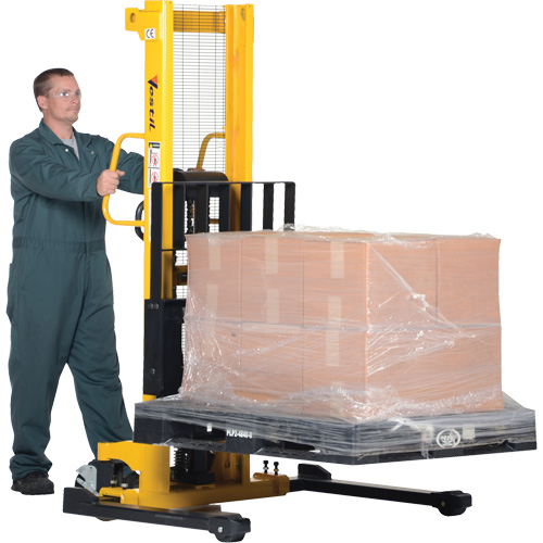 Gerbeur hydraulique manuel, Fonctionnement Pompe manuelle, Capacit&eacute; 2000 lb, Lev&eacute;e max 35" Action Paper