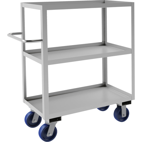 Industrial Grade Shelf Cart, 3 Tiers, 18-1/8" W x 47" H x 42" D, 1200 lbs. Capacity Action Paper