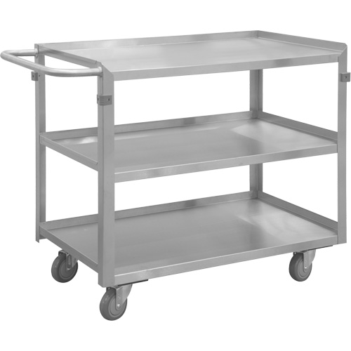 Industrial Grade Shelf Cart, 3 Tiers, 16-3/4" W x 34" H x 30-7/16" D, 600 lbs. Capacity Action Paper