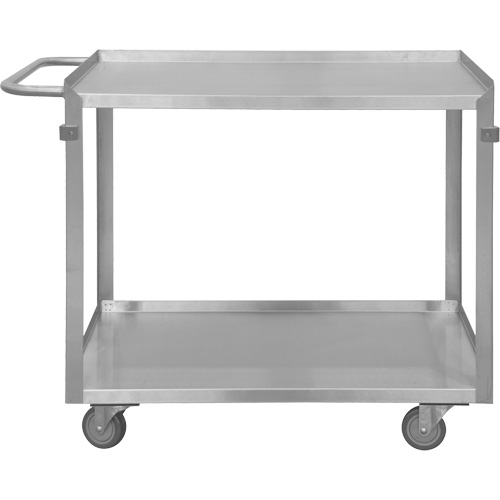 Industrial Grade Shelf Cart, 2 Tiers, 22-1/2" W x 34" H x 42-7/16" D, 600 lbs. Capacity Action Paper