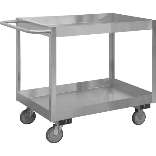 Industrial Grade Shelf Cart, 2 Tiers, 24-1/8" W x 35" H x 42" D, 1200 lbs. Capacity Action Paper