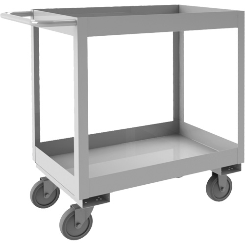Industrial Grade Shelf Cart, 2 Tiers, 16" W x 34" H x 36-7/16" D, 600 lbs. Capacity Action Paper