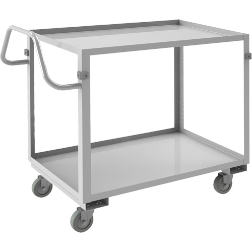 Industrial Grade Shelf Cart, 2 Tiers, 22-1/2" W x 36-1/2" H x 42-7/16" D, 600 lbs. Capacity Action Paper