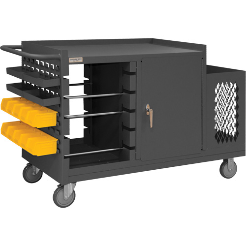 Mobile Wire Spool and Maintenance Cart, Steel, 5 Rod, 54-1/16" W x 35" H x 24" D, 1200 lbs. Capacity Action Paper