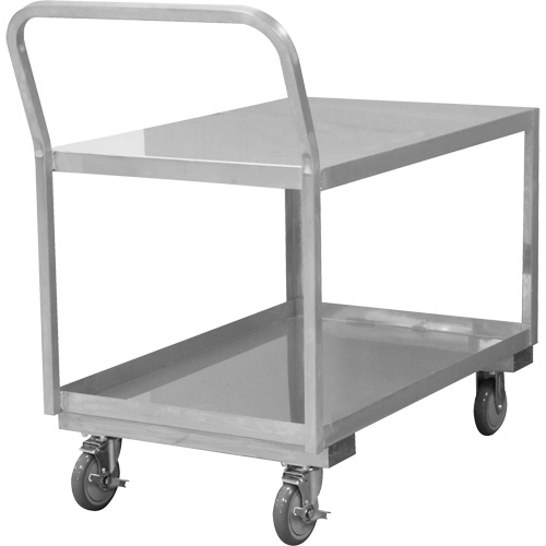 Industrial Grade Low Profile Shop Cart, 2 Tiers, 30-1/8" W x 52-3/4" D x 38-1/8" H, 1200 lbs. Cap. Action Paper