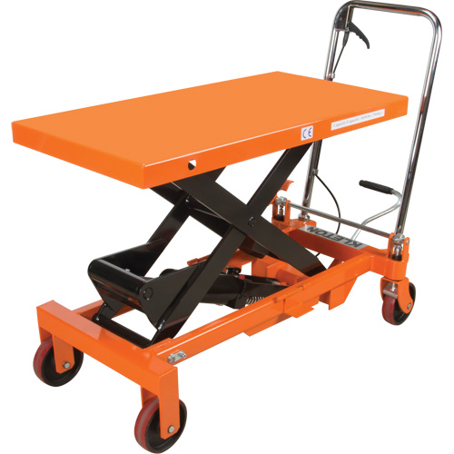 Hydraulic Scissor Lift Table, 39-1/2" L x 20" W, Steel, 1650 lbs. Capacity Action Paper