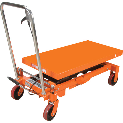 Hydraulic Scissor Lift Table, 39-1/2" L x 20" W, Steel, 1650 lbs. Capacity Action Paper