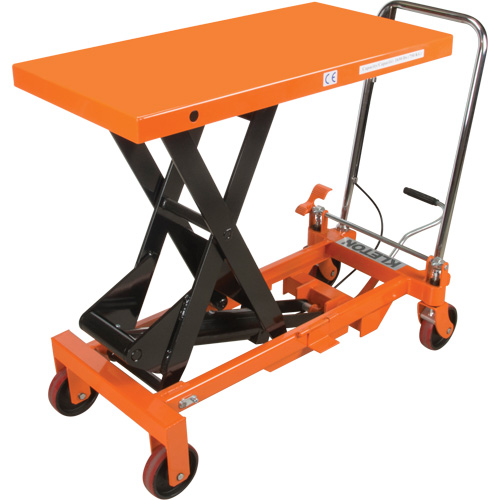 Hydraulic Scissor Lift Table, 39-1/2" L x 20" W, Steel, 1650 lbs. Capacity Action Paper