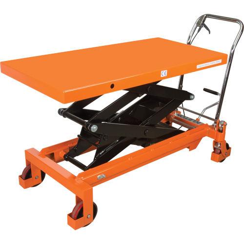 Table &eacute;l&eacute;vatrice &agrave; ciseaux hydraulique, 48" lo x 24" la, Acier, Capacit&eacute; 1540 lb Action Paper