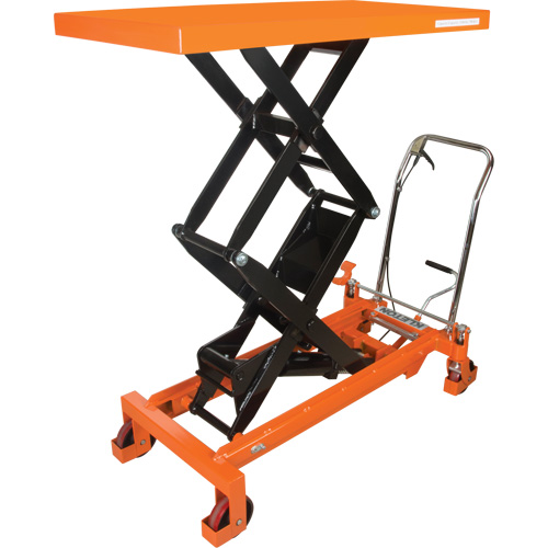Table &eacute;l&eacute;vatrice &agrave; ciseaux hydraulique, 48" lo x 24" la, Acier, Capacit&eacute; 1540 lb Action Paper