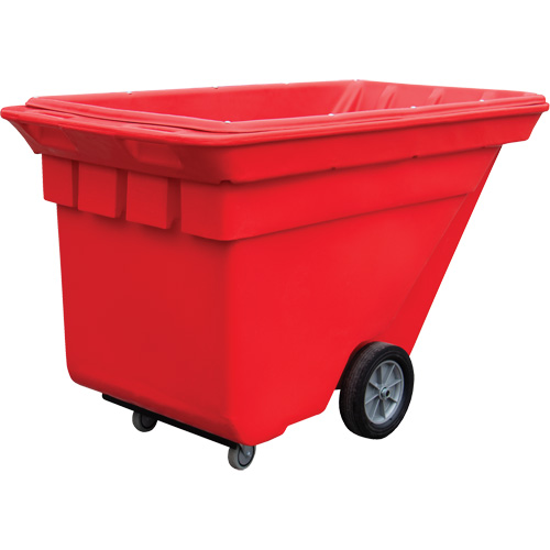 Techtruck Tilt Truck, Polyethylene, 5/8 cu. yd., 1000 lbs. Load Capacity Action Paper