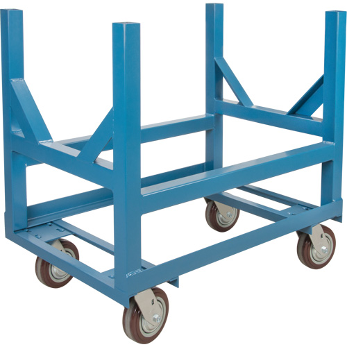 Pipe & Bar Cradle Truck, 24" L x 24" W x 34" H, 2500 lbs. Capacity, Polyurethane Wheels Action Paper