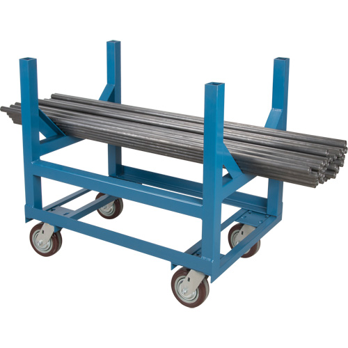 Pipe & Bar Cradle Truck, 24" L x 24" W x 34" H, 2500 lbs. Capacity, Polyurethane Wheels Action Paper