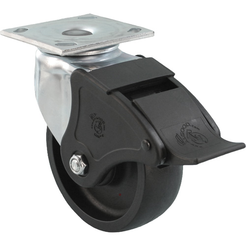 Emaxx RollX Wow Caster, Swivel with Brake, 4" (101.6 mm), Nylon, 1200 lbs. (544.3 kg.) Action Paper