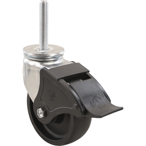 Emaxx RollX Wow Caster, Swivel with Brake, 4" (101.6 mm) Dia., 1200 lbs. (544.3 kg.) Capacity Action Paper
