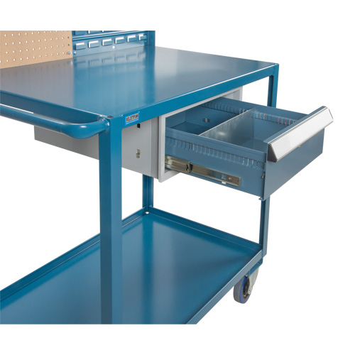 Chariot de service mobile, 2 Tiers, 24" la x 57" h x 40" p, Capacit&eacute; 1200 lb Action Paper
