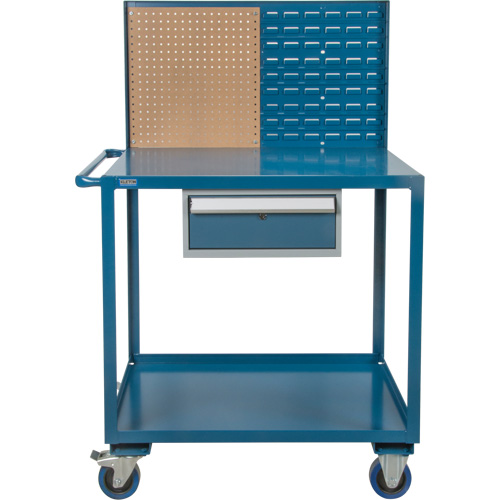 Chariot de service mobile, 2 Tiers, 24" la x 57" h x 40" p, Capacit&eacute; 1200 lb Action Paper
