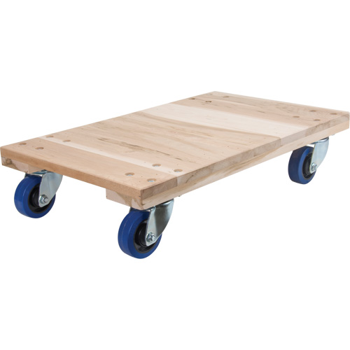 Socles roulants en bois franc pour usage intensif, Roues en Caoutchouc, Capacit&eacute; de 1400 lb, 18" la x 24" p x 7" h Action Paper
