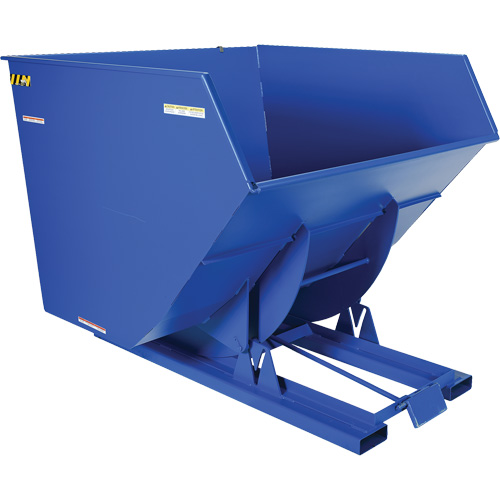 Self-Dumping Hopper, Steel, 4 cu.yd., Blue Action Paper