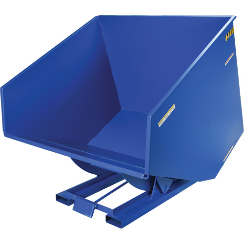 Self-Dumping Hopper, Steel, 4 cu.yd., Blue Action Paper