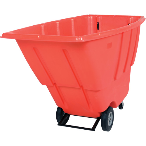Chariot basculeur, Poly&eacute;thyl&egrave;ne, 0,5 vg³, Capacit&eacute; de charge de 450 lb Action Paper