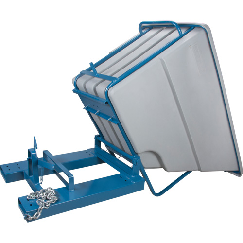 Self-Dumping Hopper, Polyethylene, 1-1/10 cu.yd, Grey Action Paper