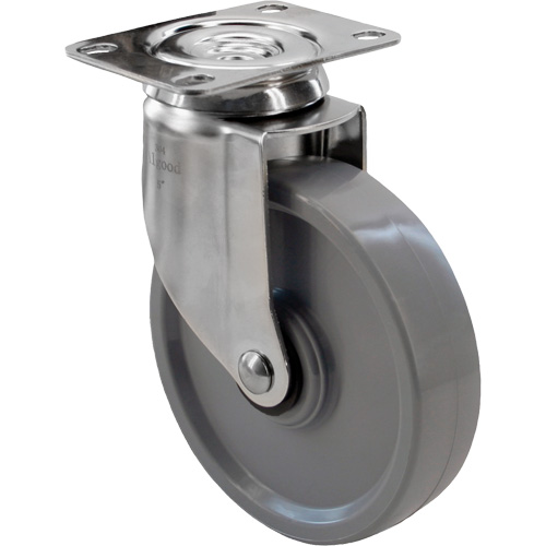 2309 Caster, Swivel, 5" (127 mm), Envirothane Grey, 350 lbs. (158.8 kg.) Action Paper