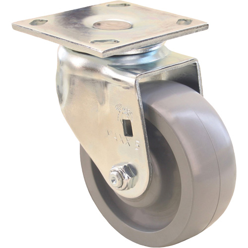 Max9 Directional & Wheel iLock Caster, Swivel with Brake, 6" (152.4 mm), Envirothane Grey-WOW, 1100 lbs. (498.95 kg.) Action Paper