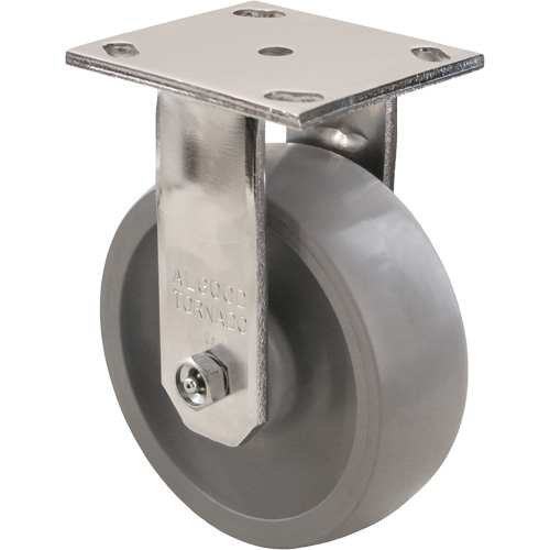 Roulette Max9, Fixe avec frein, 5" (127 mm), Gris-WOW Envirothane, 1000 lb (453,6 kg) Action Paper