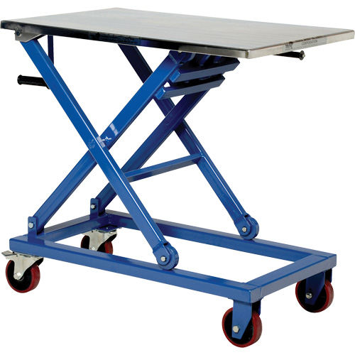 Manual Scissor Lift Table, 37" L x 23-1/2" W, Steel, 660 lbs. Capacity Action Paper
