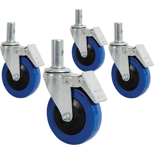 Mini 4" Casters with Locking Pin Action Paper