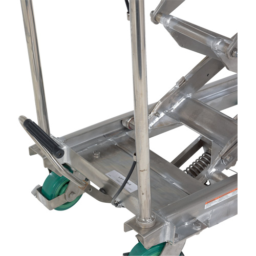 Manual Hydraulic Scissor Lift Table, 36-1/4" L x 19-3/8" W, Stainless Steel, 600 lbs. Capacity Action Paper