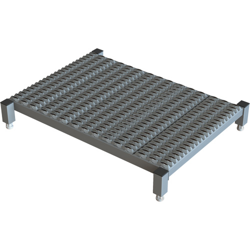 Adjustable Height One-Step Work Platform, 24" W x 36" D, 800 lbs. Capacity, All-Welded Action Paper