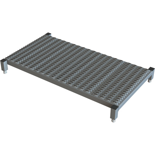 Adjustable Height One-Step Work Platform, 24" W x 48" D, 800 lbs. Capacity, All-Welded Action Paper