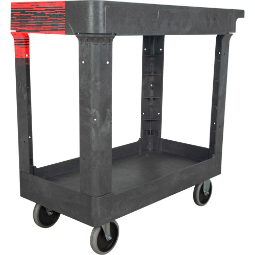 Chariot utilitaire pour l'entretien, 2 tiers, 16-1/2" x 32-1/2" x 34-1/2", Capacit&eacute; 550 lb Action Paper