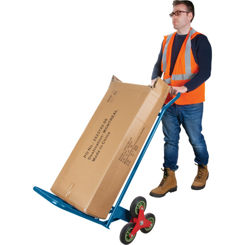 Stair Climbing Hand Truck, Steel Frame, 23-3/4" W x 45-5/8" H, 300 lbs. Capacity Action Paper