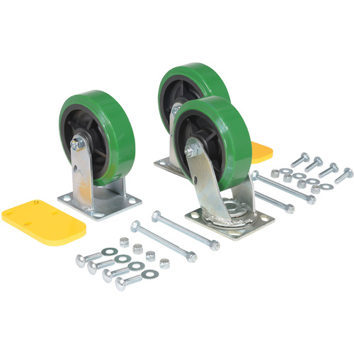 H Series Self-Dumping Hopper Caster Kit Action Paper