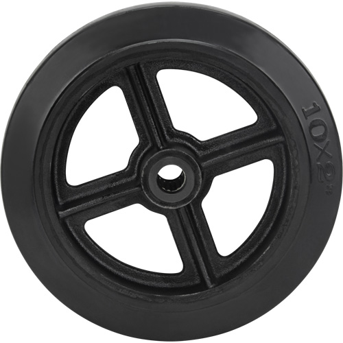 Mold-On Rubber Wheel, 10" (254 mm) Dia. x 2" (50.8 mm) W, 948 lbs. (430 kg) Capacity Action Paper