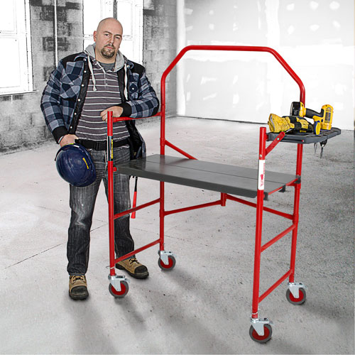 Buildman Portable Scaffold, 40-5/8" D x 4' H Action Paper
