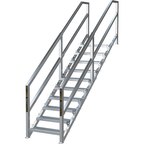 Syst&egrave;me d'escalier modulaire pour la construction de 6-10 marches SmartStairs, 75" ha Action Paper