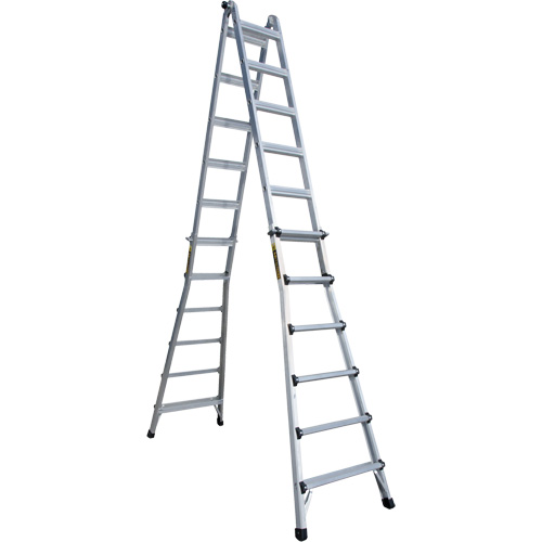 Telescoping Multi-Position Ladder, Aluminum, 300 lbs. Action Paper