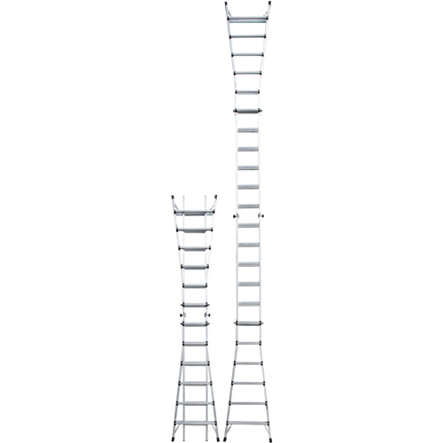 Telescoping Multi-Position Ladder, Aluminum, 300 lbs. Action Paper