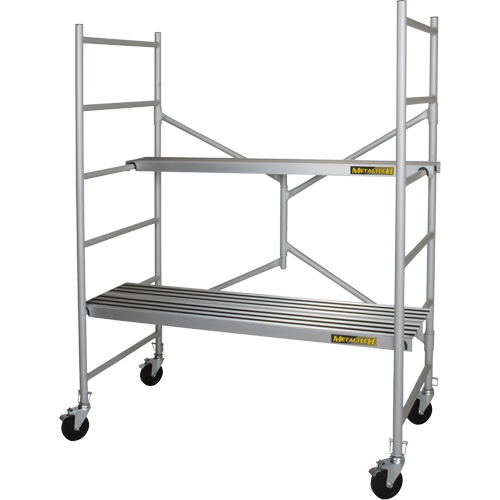 Portable Alu Series Scaffold, Aluminum Frame, 29" D x 72" H Action Paper