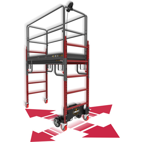 Complete Motorized Buildman 6' Baker Scaffold Kit, 31" D x 118-3/4" H Action Paper